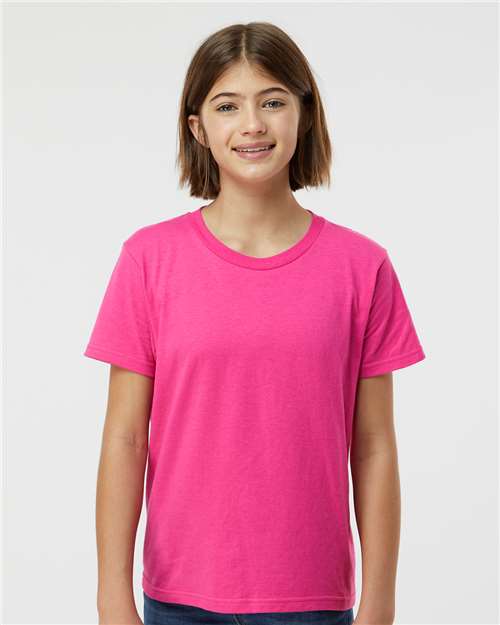 Tultex Youth Fine Jersey T-Shirt - Tultex 235 Fuchsia XS Short Sleeve T-Shirts