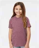 Tultex Youth Fine Jersey T-Shirt - Tultex 235 Heather Cassis XS Short Sleeve T-Shirts