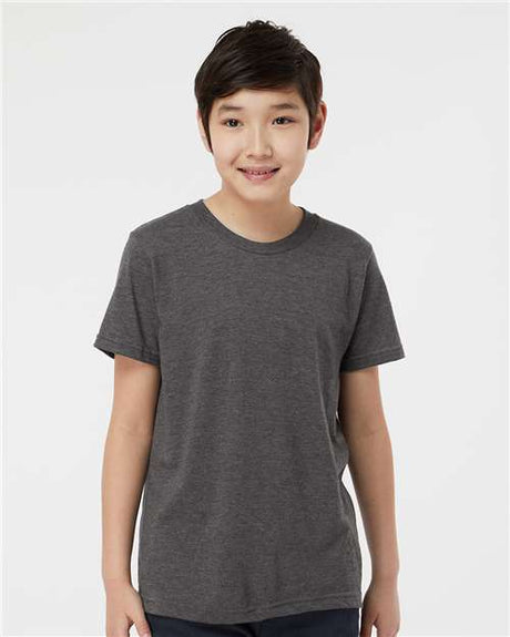 Tultex Youth Fine Jersey T-Shirt - Tultex 235 Heather Charcoal XS Short Sleeve T-Shirts