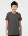 Tultex Youth Fine Jersey T-Shirt - Tultex 235 Heather Charcoal XS Short Sleeve T-Shirts