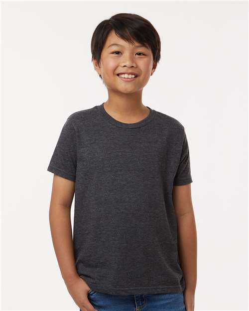Tultex Youth Fine Jersey T-Shirt - Tultex 235 Heather Graphite XS Short Sleeve T-Shirts