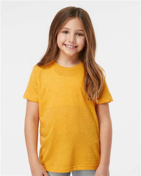 Tultex Youth Fine Jersey T-Shirt - Tultex 235 Heather Mellow Yellow XS Short Sleeve T-Shirts
