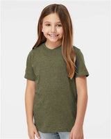 Tultex Youth Fine Jersey T-Shirt - Tultex 235 Heather Military Green XS Short Sleeve T-Shirts