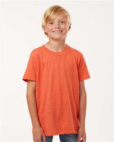 Tultex Youth Fine Jersey T-Shirt - Tultex 235 Heather Orange XS Short Sleeve T-Shirts
