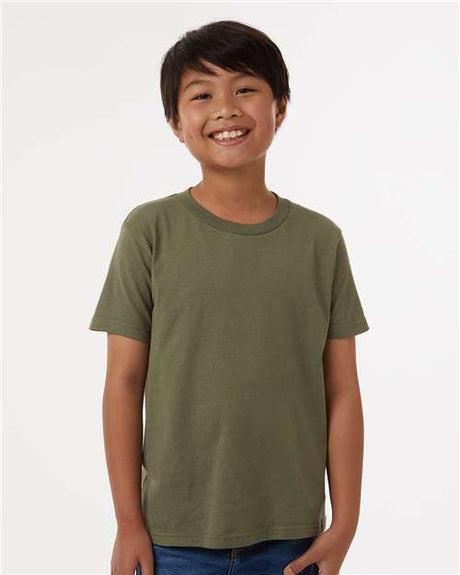 Tultex Youth Fine Jersey T-Shirt - Tultex 235 Military Green XS Short Sleeve T-Shirts