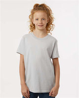 Tultex Youth Fine Jersey T-Shirt - Tultex 235 Silver XS Short Sleeve T-Shirts