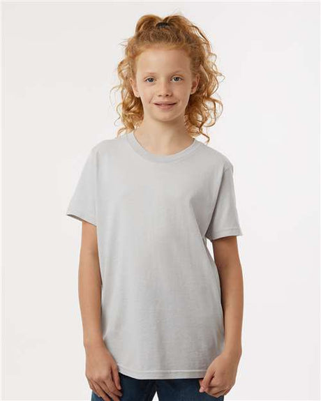 Tultex Youth Fine Jersey T-Shirt - Tultex 235 Silver XS Short Sleeve T-Shirts