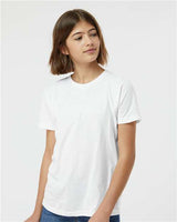 Tultex Youth Fine Jersey T-Shirt - Tultex 235 White XS Short Sleeve T-Shirts