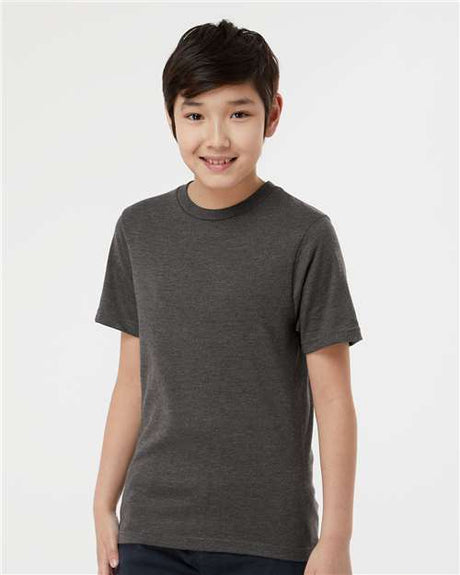 Tultex Youth Heavyweight Jersey T-Shirt - Tultex 295 Heather Charcoal XS Short Sleeve T-Shirts