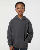 Tultex Youth Hooded Sweatshirt - Tultex 320Y Heather Charcoal XS Sweatshirts