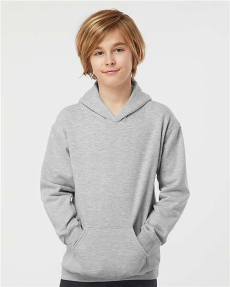Tultex Youth Hooded Sweatshirt - Tultex 320Y Heather Grey XS Sweatshirts