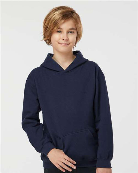 Tultex Youth Hooded Sweatshirt - Tultex 320Y Navy XS Sweatshirts