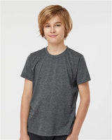 Tultex Youth Poly - Rich T-Shirt - Tultex 265 Heather Charcoal XS Short Sleeve T-Shirts