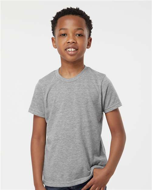 Tultex Youth Poly - Rich T-Shirt - Tultex 265 Heather Grey XS Short Sleeve T-Shirts
