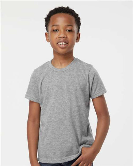 Tultex Youth Poly - Rich T-Shirt - Tultex 265 Heather Grey XS Short Sleeve T-Shirts