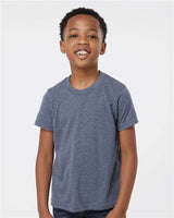 Tultex Youth Poly - Rich T-Shirt - Tultex 265 Heather Navy XS Short Sleeve T-Shirts