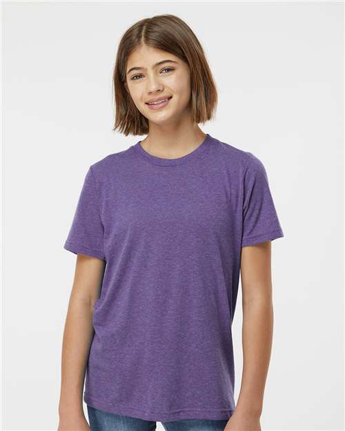 Tultex Youth Poly - Rich T-Shirt - Tultex 265 Heather Purple XS Short Sleeve T-Shirts