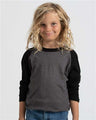 Tultex Youth Raglan T-Shirt - Tultex 245Y Heather Charcoal/ Black XL Short Sleeve T-Shirts