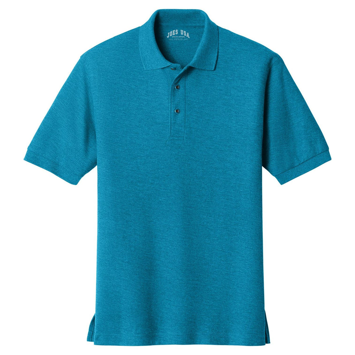 Mens Classic Silk Touch Polo Shirts in 36 Colors and Sizes: XS-6XL-Turquoise Polos/Knits Joe's USA Turquoise X-Small