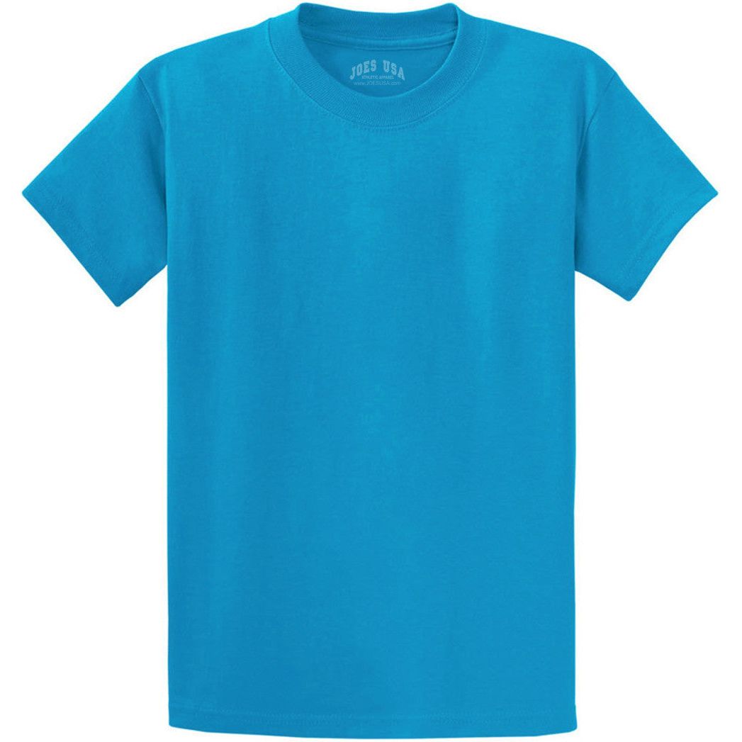 Men's Durable 100% Heavyweight Cotton T-Shirts in Regular, Big, and Tall Sizes Joe's USA Men's Apparel - Turquoise