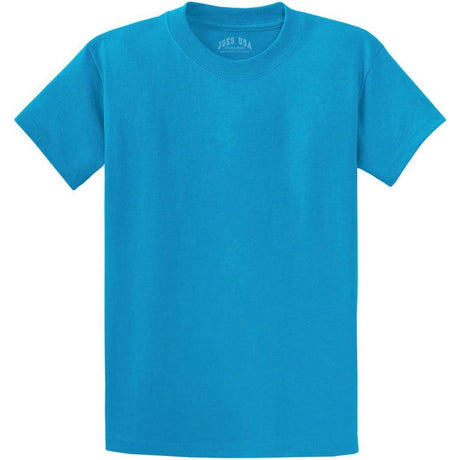Men's Durable 100% Heavyweight Cotton T-Shirts in Regular, Big, and Tall Sizes-Turquoise T-Shirts Joe's USA Turquoise Small