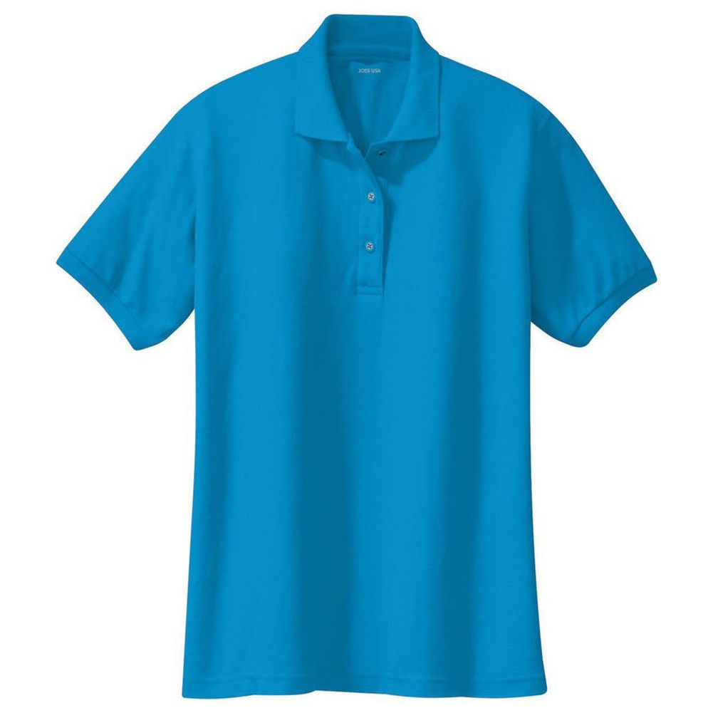 Ladies Silk Touch Polo Polos/Knits Joe's USA Turquoise