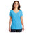 District® Women’s Perfect Tri® V-Neck Tee DM1350L - Turquoise Frost Women's District Turquoise Frost X-Small