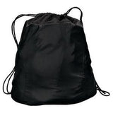 Two - Tone Cinch Pack Black Drawstring Bags