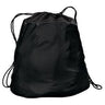 Two - Tone Cinch Pack Black Drawstring Bags