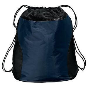 Two - Tone Cinch Pack Navy Drawstring Bags