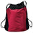 Two - Tone Cinch Pack Red Drawstring Bags