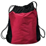 Two - Tone Cinch Pack Red Drawstring Bags