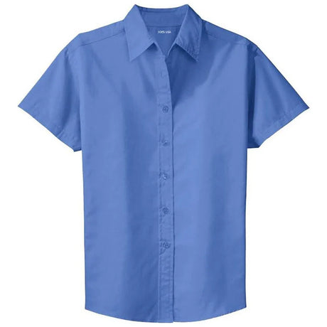 Womens Short Sleeve Wrinkle Resistant Easy Care Shirts-UltramarineBlue Joe's USA Ultramarine Blue X-Small