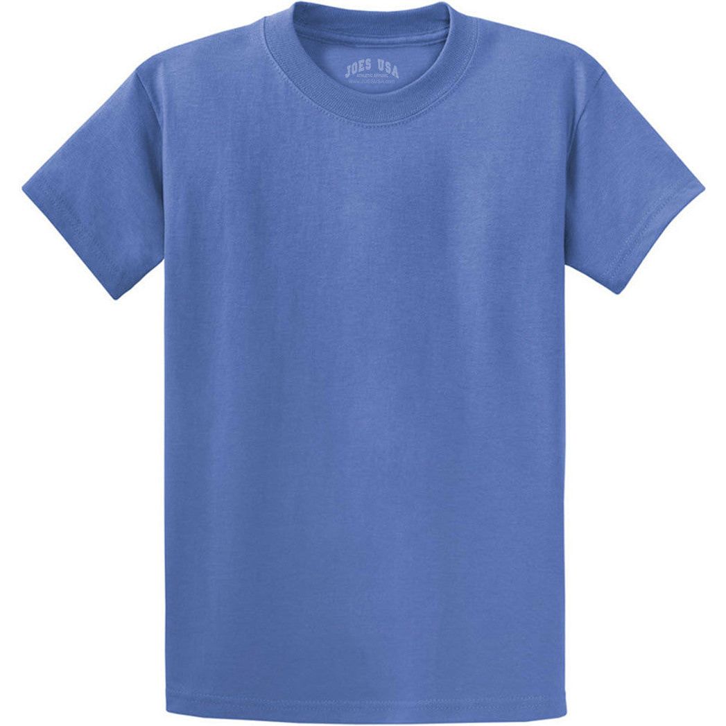 Men's Durable 100% Heavyweight Cotton T-Shirts in Regular, Big, and Tall Sizes Joe's USA Men's Apparel - Ultramarine Blue