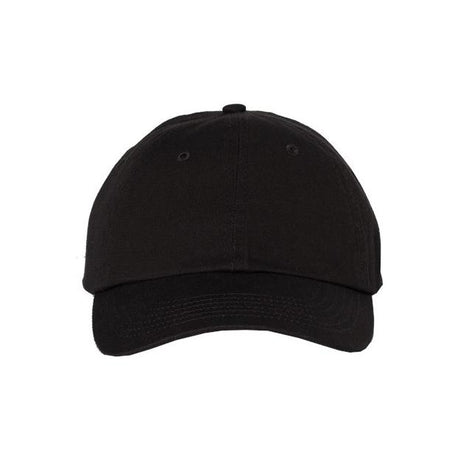Valucap Bio - Washed Chino Twill Cap - Valucap VC350 Black Adjustable Hats