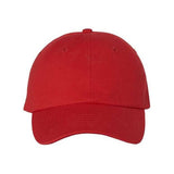 Valucap Bio - Washed Chino Twill Cap - Valucap VC350 Red Adjustable Hats