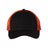Valucap Bio - Washed Trucker Cap - Valucap AH80 Black/ Orange Adjustable Hats