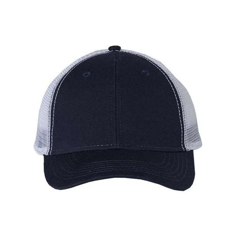 Valucap Bio - Washed Trucker Cap - Valucap AH80 Navy/ White Adjustable Hats