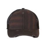 Valucap Bounty Dirty - Washed Mesh - Back Cap - Valucap 3150 Charcoal/ Black Adjustable Trucker Caps