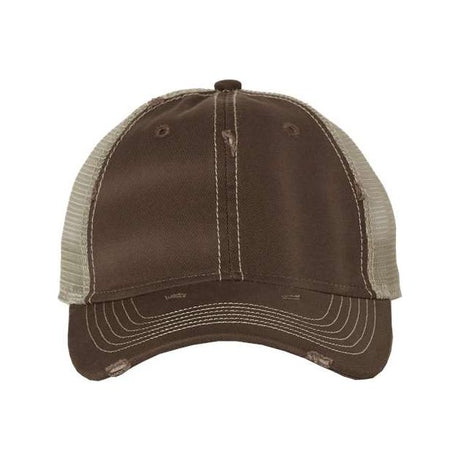 Valucap Bounty Dirty - Washed Mesh - Back Cap - Valucap 3150 Fatigue/ Khaki Adjustable Trucker Caps