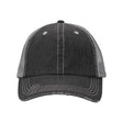 Valucap Contrast Stitch Cap - Valucap VC990 Black/ Grey Adjustable Hats