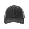 Valucap Contrast Stitch Cap - Valucap VC990 Black/ Grey Adjustable Hats