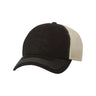 Valucap Contrast - Stitch Mesh - Back Cap - Valucap 3100 Black/ Stone Adjustable Hats