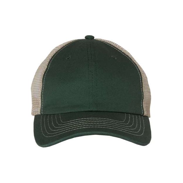 Valucap Contrast - Stitch Mesh - Back Cap - Valucap 3100 Brown/ Stone Adjustable Hats