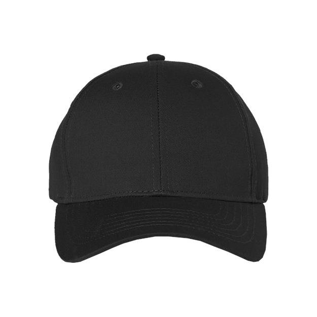 Valucap Cotton Twill Cap - Valucap 2260 Black Adjustable Hats