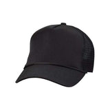 Valucap Five - Panel Trucker Cap - Valucap 8804H Black Adjustable Hats