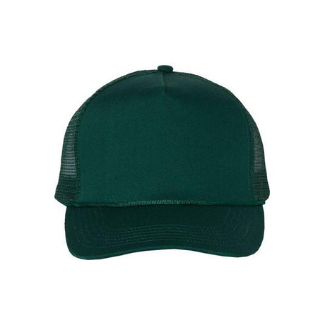 Valucap Five - Panel Trucker Cap - Valucap 8804H Black Adjustable Hats