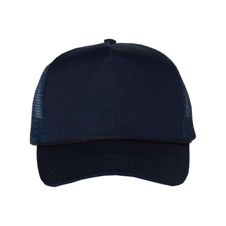 Valucap Five - Panel Trucker Cap - Valucap 8804H Navy Adjustable Hats