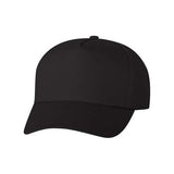 Valucap Five - Panel Twill Cap - Valucap 8869 Black Adjustable Hats