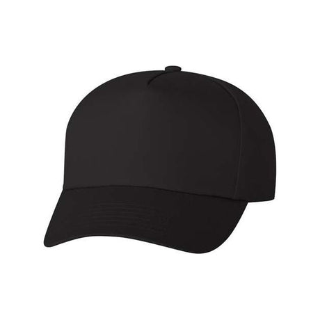 Valucap Five - Panel Twill Cap - Valucap 8869 Black Adjustable Hats